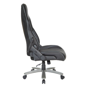 OSP Home Furnishings Big & Tall Gaming Chair Grey Mesh