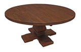 Moti Benedict Round Dining Table in Medium Brown Finish 70" 78102008