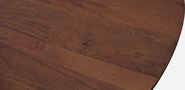 Moti Benedict Round Dining Table in Medium Brown Finish 70" 78102008