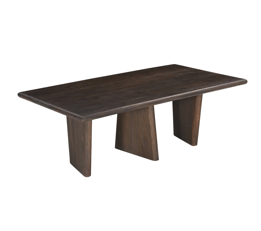 Basset Mirror Lasso Rectangular Cocktail Table - Modern Organic Design In Solid Mango Wood With Antiqued Finish Brown Solid Mango Wood 7811-lr-100