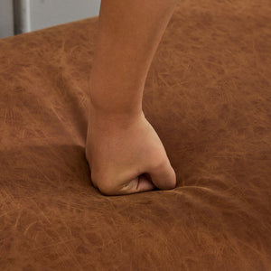 English Elm 66.34"W Elegant Upholstered Bench & Ottoman With Bolster Pillows - Versatile Seating For Home Decor W3188S00017