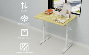English Elm Adjustable Study Desk – Ergonomic Height-Adjustable Workspace For Kids & Adults, Compact Design W1935P338359