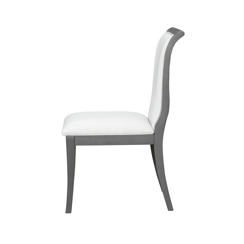 English Elm Oak Gray Finish Upholstered Dining Chairs Set Of 2 - Elegant, Comfortable, And Versatile Accent Seating N842P315217E