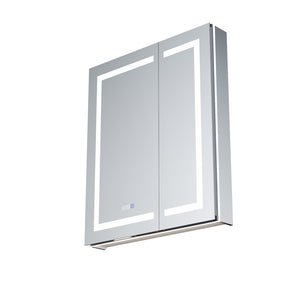 English Elm Smart Led Medicine Cabinet with Anti-fog Mirror Gfci Outlet and Blum Hinges 30x36 W637P382877