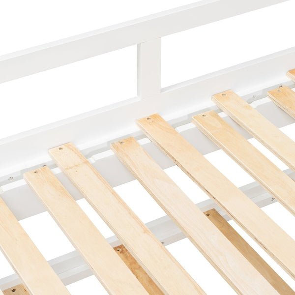 English Elm Extending Twin Daybed with Pull Out Trundle Solid Pine Wood Frame Guest Room N708P336535K