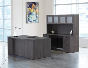 OSP Home Furnishings Napa Executive Workstation with Locking Pedestal and Integrated Wire Management for Modern Offices Office NAPSGW-TYP211
