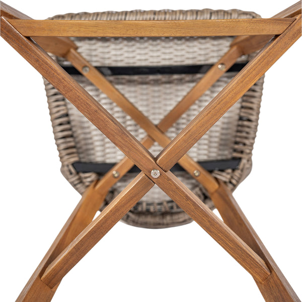 English Elm Christopher Knight Home® - Lymington Outdoor Bar Stool Set of 2 — Durable Acacia & Wicker Craft, Ergonomic 105° Backrest Comfort Light Brown,Teak N775P278094B