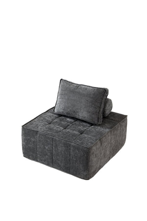 English Elm L-5-seater Modular Floor Sofa Sherpa Corduroy Armless Reclining Lounger for Apartments W1960S00018