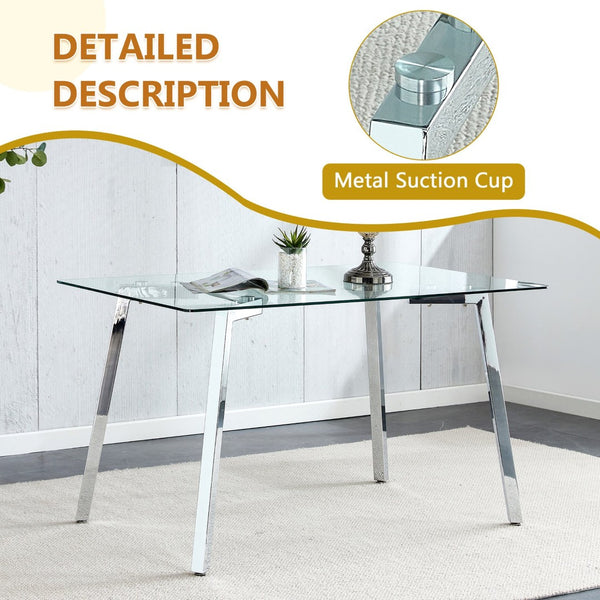 English Elm Table and Chair Set Round Walnut Mdf Top Six Seat Dining with Gold Accent Legs Black+Silver,Transparent W1151S04787