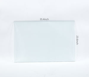 English Elm Tempered Clear Glass Table Top Rectangular 60x90cm Durable Transparent Surface W234P285153