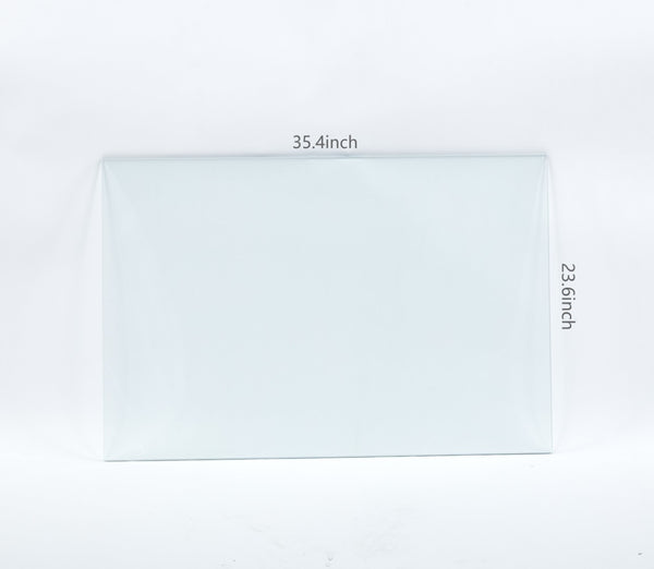 English Elm Tempered Clear Glass Table Top Rectangular 60x90cm Durable Transparent Surface W234P285153