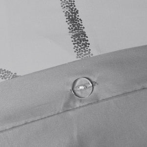 JLA Home Intelligent Design - Metallic Geometric Printed Duvet Cover Set with Ultra-Soft Microfiber, Antimicrobial Freshness & Pillows Grey/Silver ID12-1393