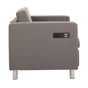 OSP Home Furnishings Atlantic Lounge Chair with Built-in Ac Outlet and Usb Port for Modern Living Spaces ATL51-895