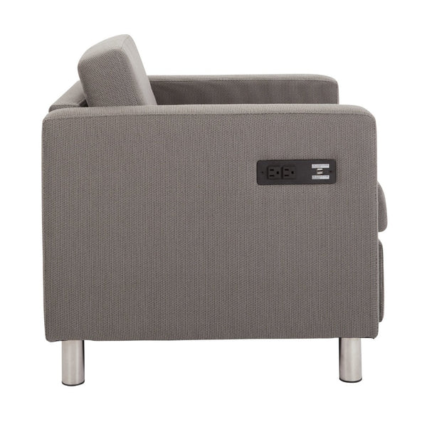 OSP Home Furnishings Atlantic Lounge Chair with Built-in Ac Outlet and Usb Port for Modern Living Spaces ATL51-895