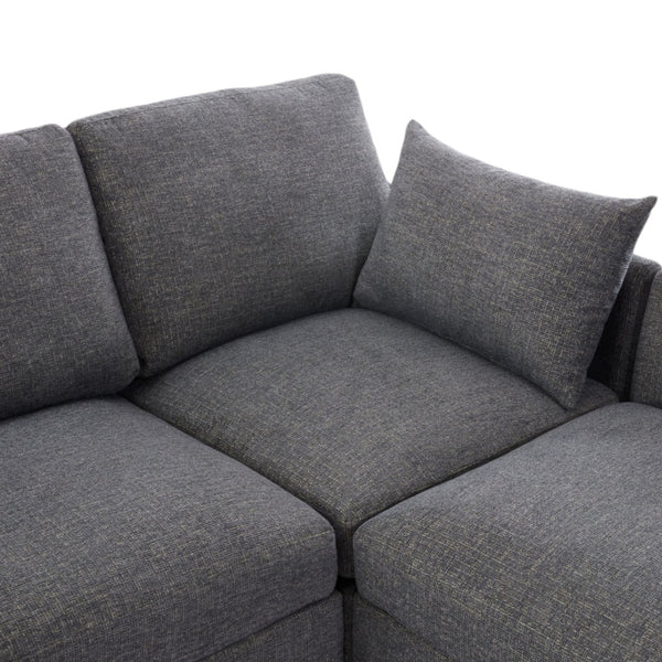 English Elm Swivel Barrel Accent Chair Chenille Tufted Round Club Seat for Living Room Lounge N719S002130E