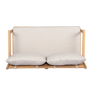 English Elm Christopher Knight Home® - Patio Acacia Wood Loveseat Sofa With Water-Resistant Cushions For Durable Outdoor Comfort N772P262273B