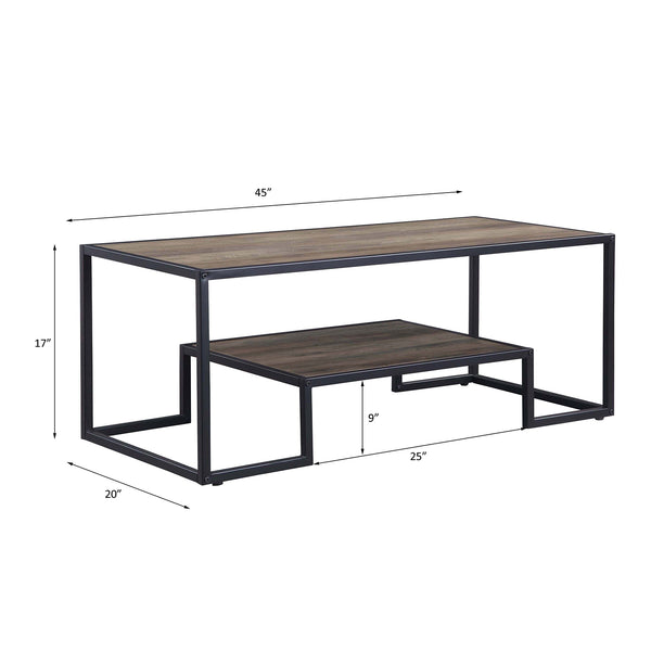 English Elm Rectangular Wooden Top Coffee Table with Gold Legs, Sleek Smooth Surface for Modern Living Rooms Black,Oak,Rustic B016P313967