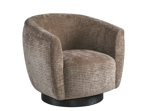 Lexington Haviland Swivel Chair - Contemporary Comfort With Organic Fabrics And Elegant Oak Finish Design   7828-11sw-40