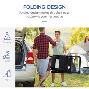 English Elm Outsunny Folding Patio Chairs Set Of 2, Adjustable Sling Back Outdoor Chairs For Comfort & Versatility W2225P200724-GIGA