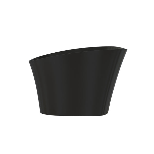 English Elm 51" Matte White Stone Resin Freestanding Soaking Tub with Built-in Acrylic Shelf T3785P490213