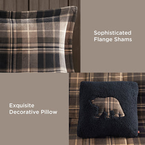 JLA Home Woolrich - Plush Reversible Sherpa Down Alternative Comforter Set — Hypoallergenic, OEKO-TEX, Machine Washable Cozy Retreat WR10-3106