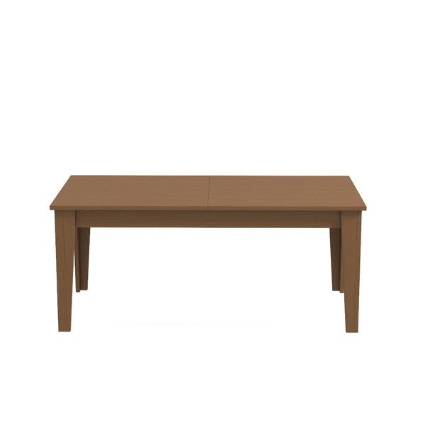 English Elm Dining Table Extendable Woodgrain Melamine Top Seats up to Ten Open Plan Kitchen Oak W331S00207