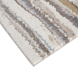 JLA Home Madison Park - Watercolor Plush High-Pile Area Rug with Abstract Stripe Pattern, OEKO-TEX Certified Comfort Blue/Tan MP35-7588