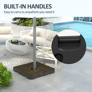 English Elm Outsunny 4 Piece Fillable Umbrella Base Weight Set - Secure Your Offset Umbrella With 175-230 Lbs Capacity! W2225P174206-GIGA