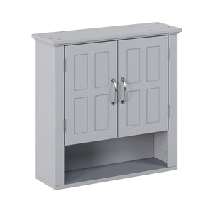 English Elm Bathroom Wall Mounted Cabinet Raised Panel Doors Adjustable Shelves Farmhouse Storage Gray N817P375225G