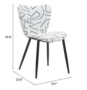 Zuo Modern Prestige Dining Chair Set Of 2 – Chic Design With Plush Comfort For Modern Dining Spaces White 100% Polyester,Plywood,Steel 110290-zuo-modern