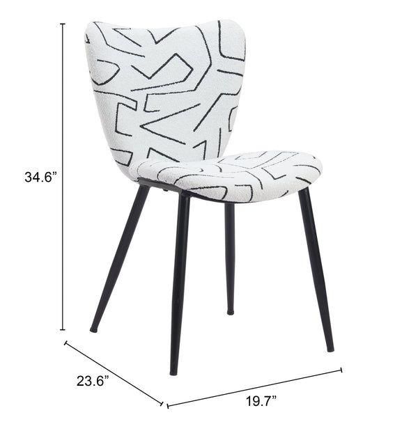 Zuo Modern Prestige Dining Chair Set Of 2 – Chic Design With Plush Comfort For Modern Dining Spaces White 100% Polyester,Plywood,Steel 110290-zuo-modern