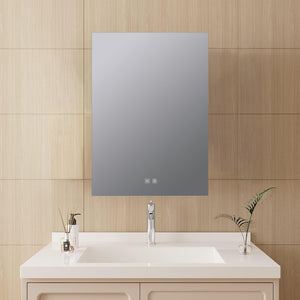 English Elm Vellum Frameless Led Backlit Vanity Mirror with Defogger for Modern Bathrooms B2731P478336