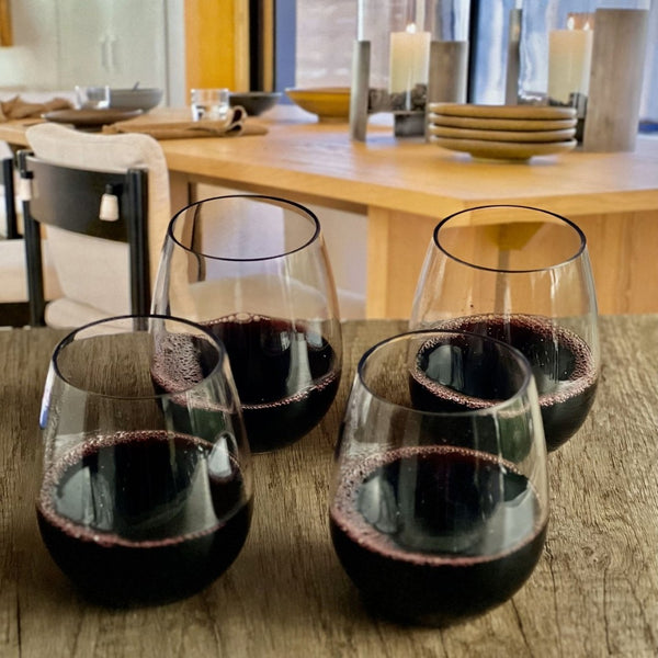 English Elm Oval Halo Tritan Drinking Glasses Set Of 4 - 18Oz Shatterproof Tumblers For Poolside & Parties B095120357-GIGA