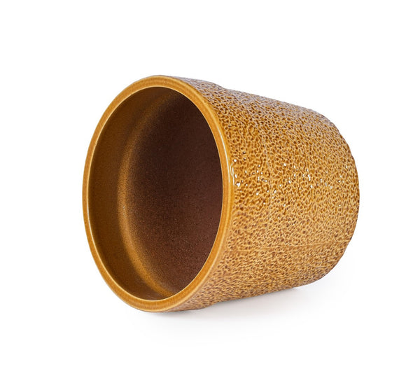English Elm Handmade Ceramic Planter Trio Artisan Speckled Earth Tones for Indoor Plants Shelves W3273P321469