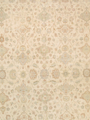 Pasargad Home Melody Hand-Knotted Wool Rug - Timeless Ivory Design for Elegant Home Decor