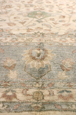 Pasargad Home Melody Hand-Knotted Wool Rug - Timeless Ivory Design for Elegant Home Decor