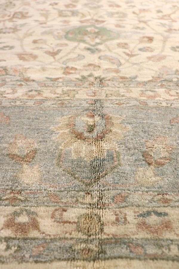 Pasargad Home Melody Hand-Knotted Wool Rug - Timeless Ivory Design for Elegant Home Decor