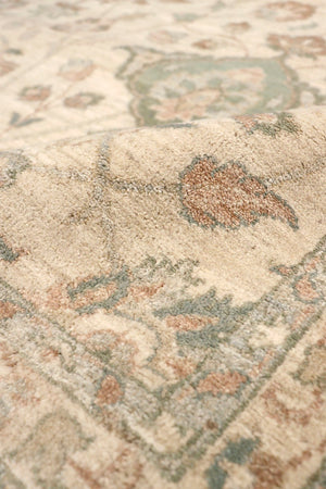 Pasargad Home Melody Hand-Knotted Wool Rug - Timeless Ivory Design for Elegant Home Decor