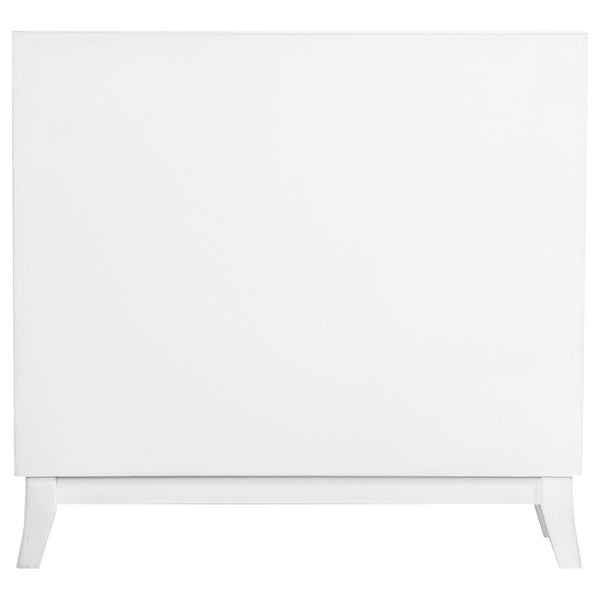English Elm Carillon Honeycomb Relief White Accent Cabinet with Sculptural Doors for Entryway Storage B062P441318