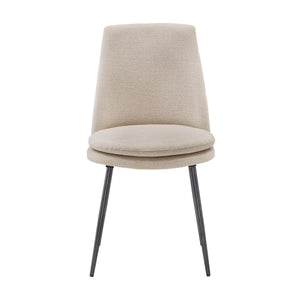 Aurthur Velvet Upholstered Dining Chair Mid-century Style with Splayed Wood Legs