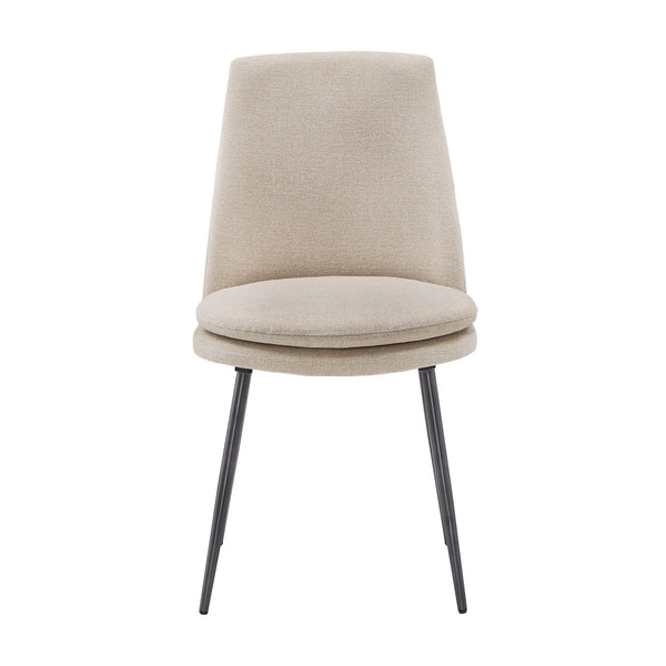 Aurthur Velvet Upholstered Dining Chair Mid-century Style with Splayed Wood Legs