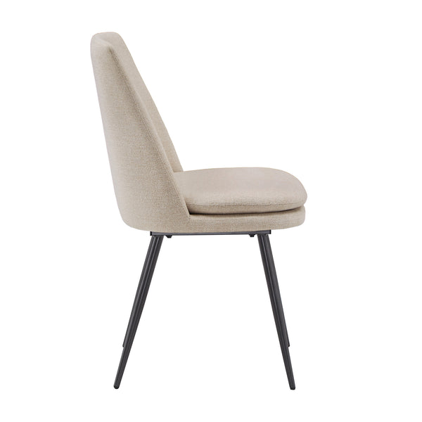Aurthur Velvet Upholstered Dining Chair Mid-century Style with Splayed Wood Legs