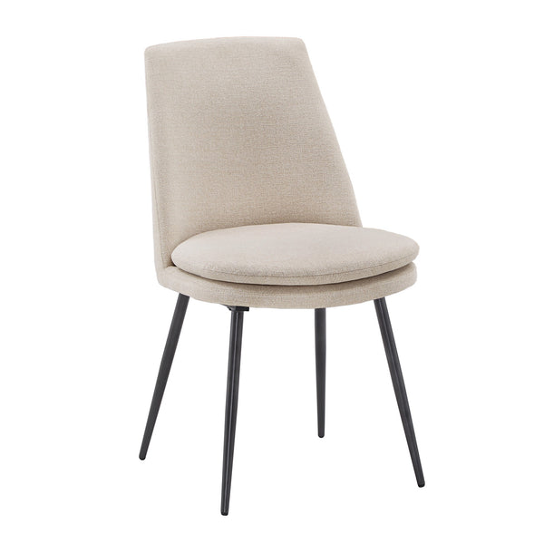 Aurthur Velvet Upholstered Dining Chair Mid-century Style with Splayed Wood Legs