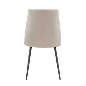 Aurthur Velvet Upholstered Dining Chair Mid-century Style with Splayed Wood Legs