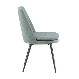 Aurthur Velvet Upholstered Dining Chair Mid-century Style with Splayed Wood Legs