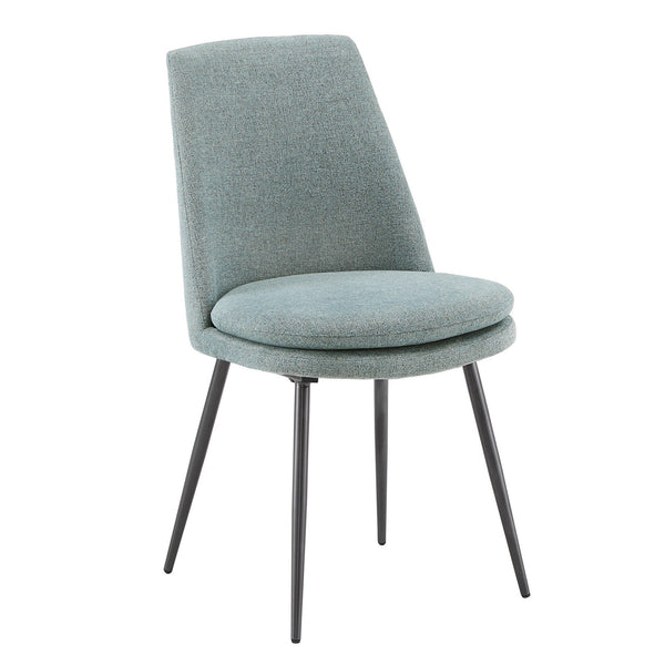 Aurthur Velvet Upholstered Dining Chair Mid-century Style with Splayed Wood Legs