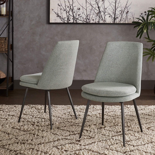 Aurthur Velvet Upholstered Dining Chair Mid-century Style with Splayed Wood Legs