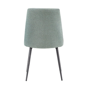 Aurthur Velvet Upholstered Dining Chair Mid-century Style with Splayed Wood Legs