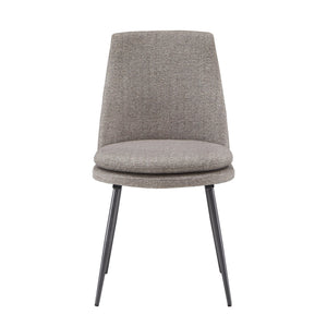 Homelegance Aurthur Velvet Upholstered Dining Chair Mid-century Style with Splayed Wood Legs Grey / Dark Grey 783C-DGC