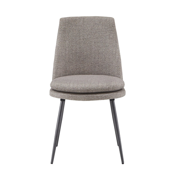 Homelegance Aurthur Velvet Upholstered Dining Chair Mid-century Style with Splayed Wood Legs Grey / Dark Grey 783C-DGC